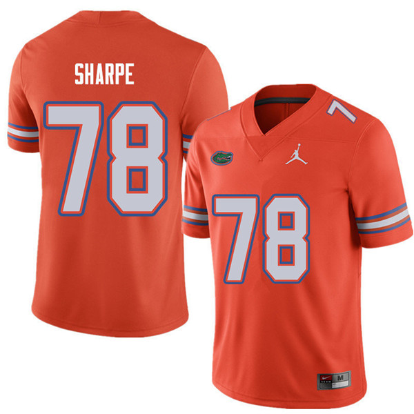 Jordan Brand Men #78 David Sharpe Florida Gators College Football Jerseys Sale-Orange